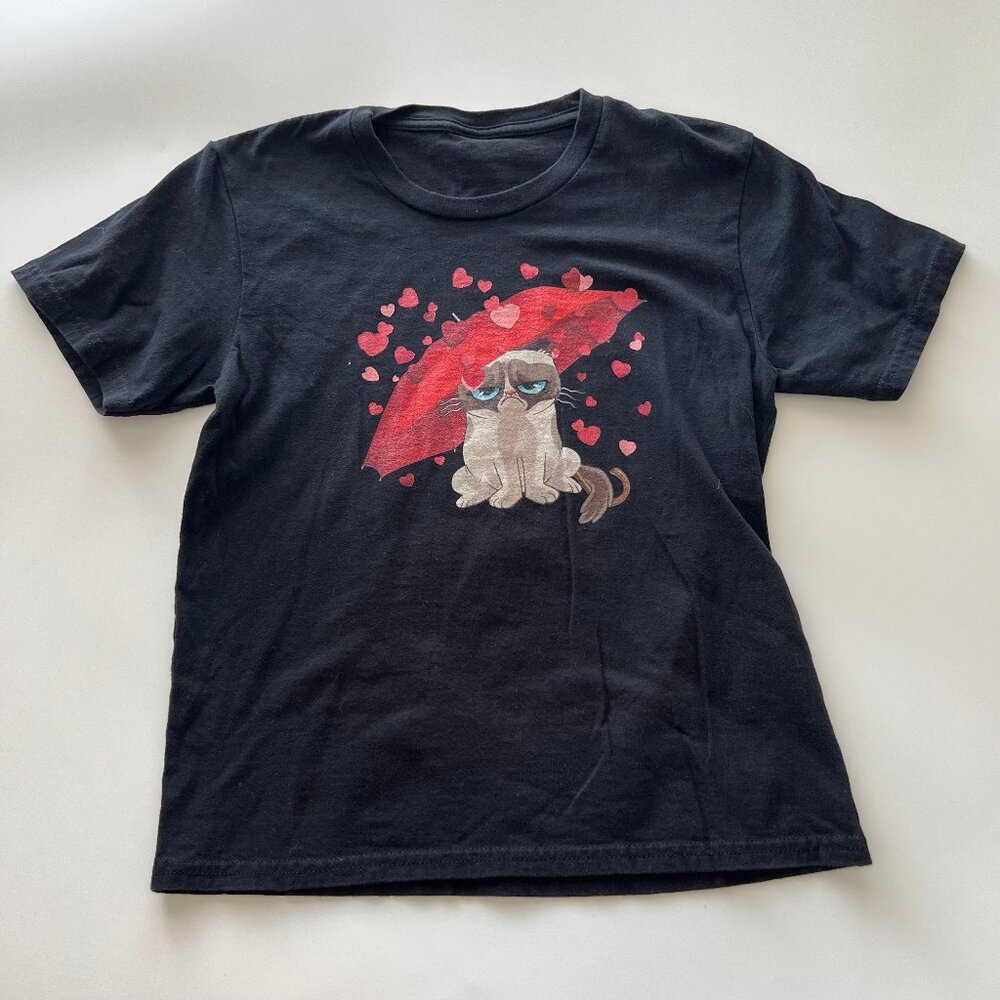 Kids Grumpy Kitty Valentines Shirt